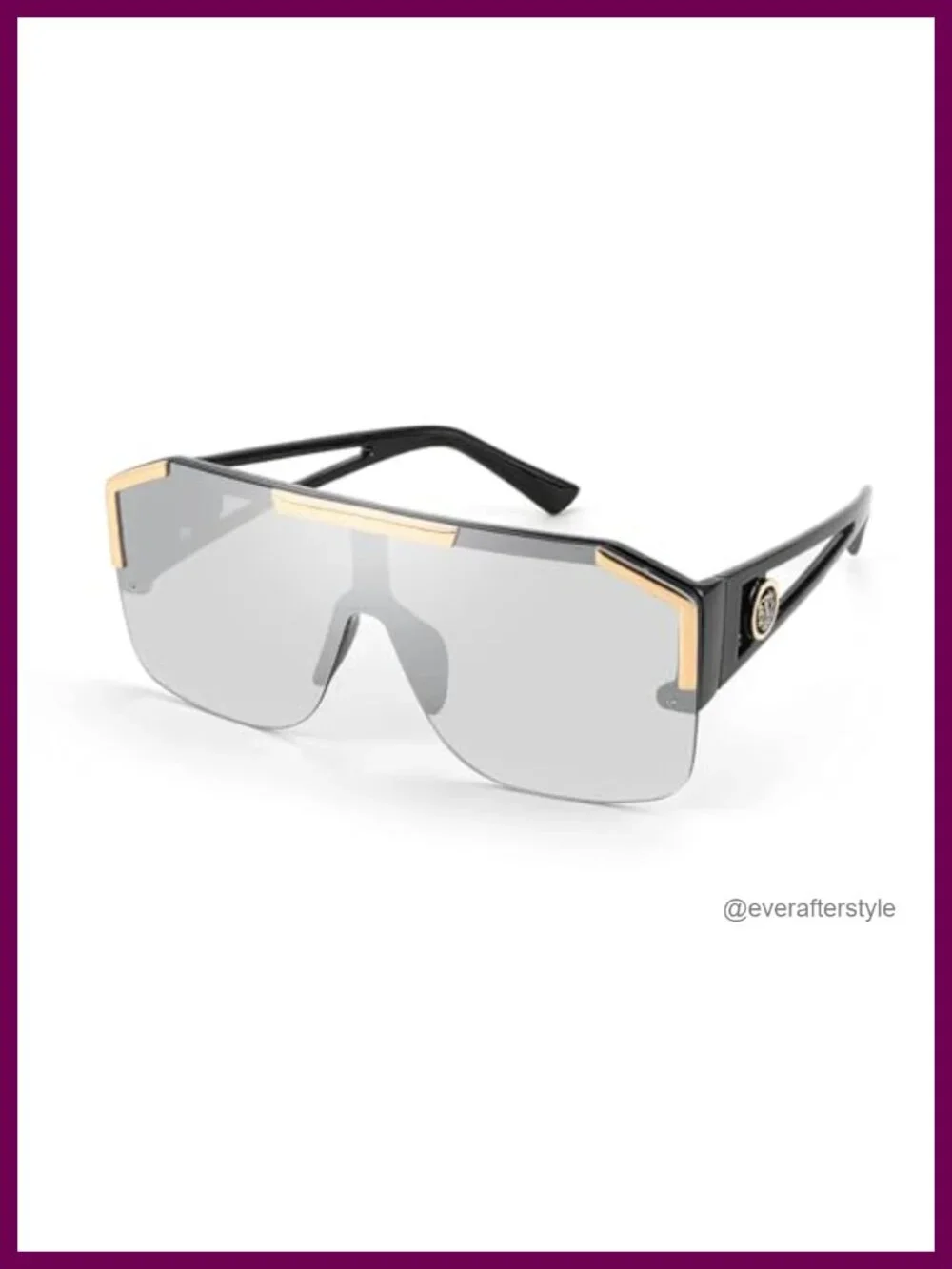 Oversized Square Shield Sunglasses UV400 Polarized